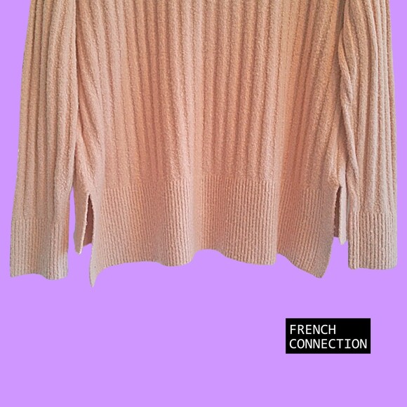 FRENCH CONNECTION NEW Scandinavian FLOSSY STAND Boucle Wool Oversized Sweater M - Picture 9 of 12